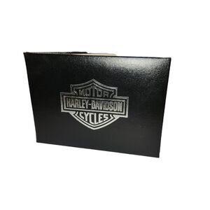 Blqck Harley Davidson Motorcycle Certificate Of Origin Folding Holder Frame